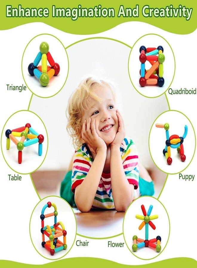 VELOCIOUS® 42 Pcs Magnetic Building Blocks STEM Educational Toy for Kids Montessori Learning Sticks and Balls, Sensory Activities Toys for Toddlers, Gift for Boys and Girls Preschool (42 Pcs) - Image 4